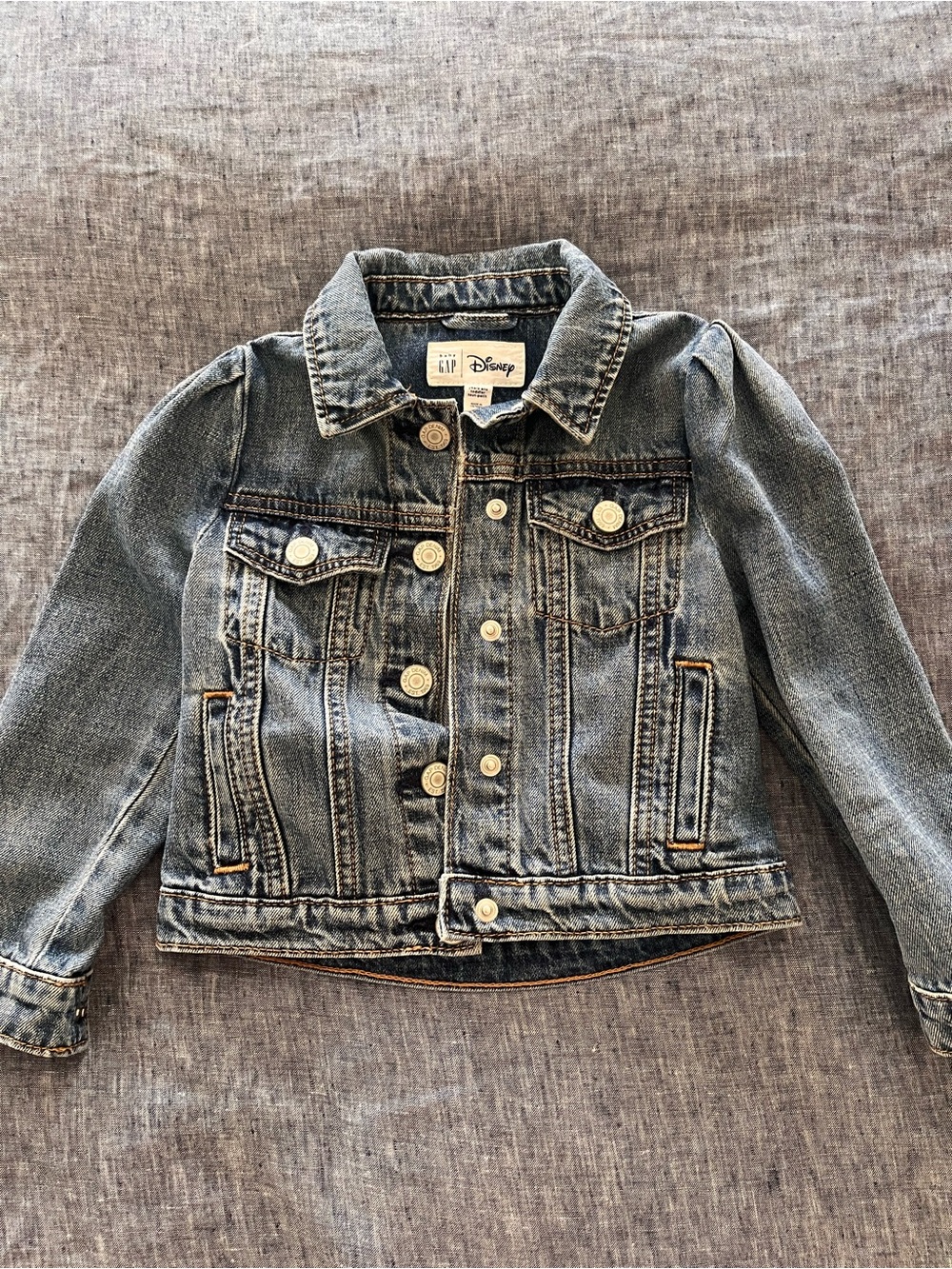 GAP Girls' Distressed Blue Denim Jacket